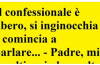 Un anziano fedele si reca in chiesa per confessarsi…