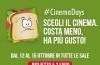 CinemaDays, il Grande Schermo ad un Piccolo Prezzo